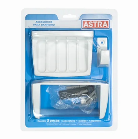 Bathroom Plastic Kit with 3 Pieces